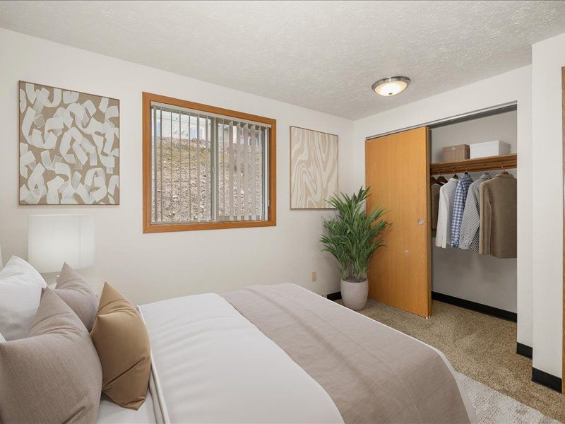 Staged 2nd bedroom, unit style 2A
